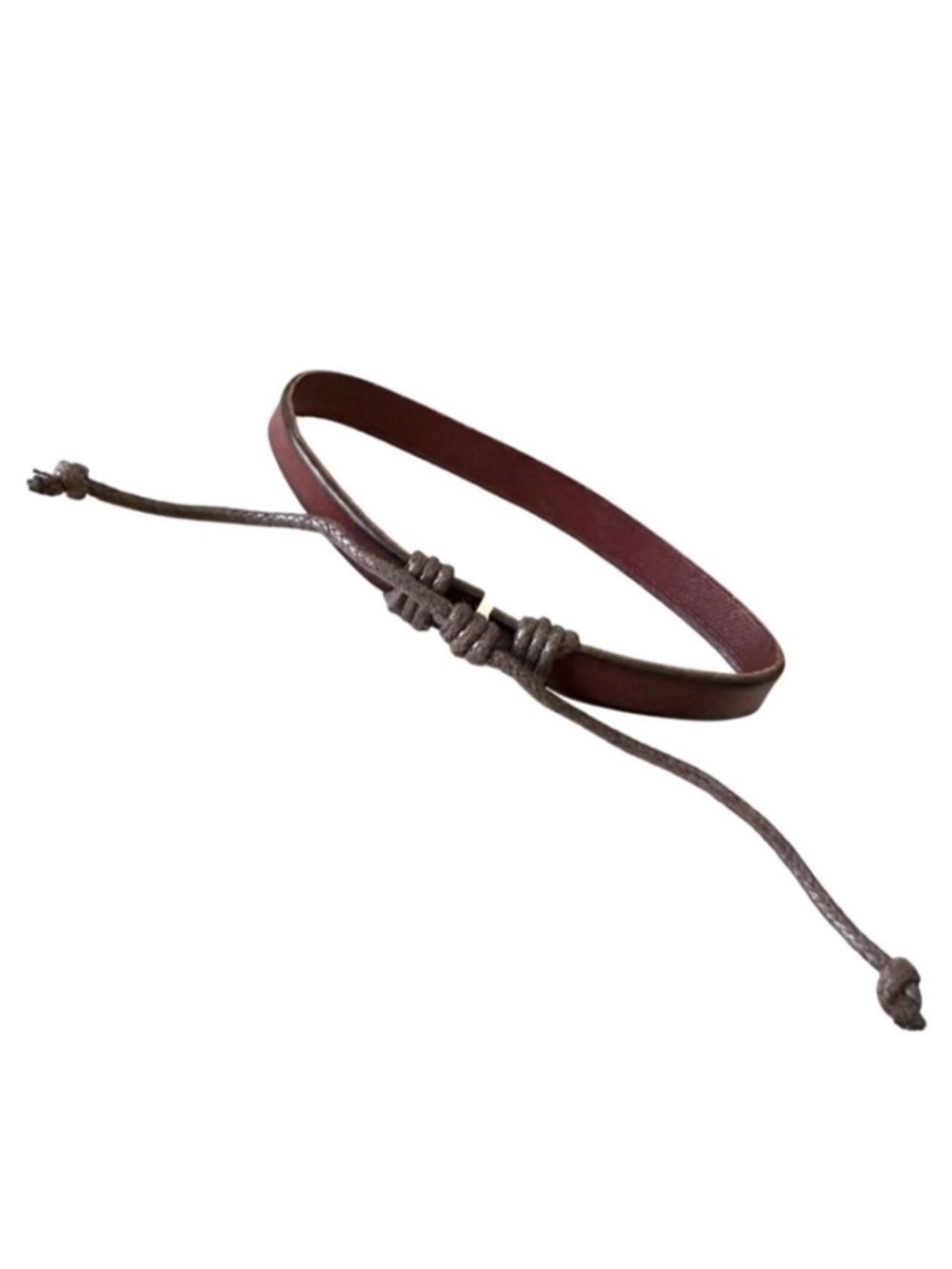 🔴 5 for $10 ONE Vintage Style Brown Leather Adjustable Stacking Bracelet Boho